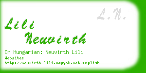 lili neuvirth business card